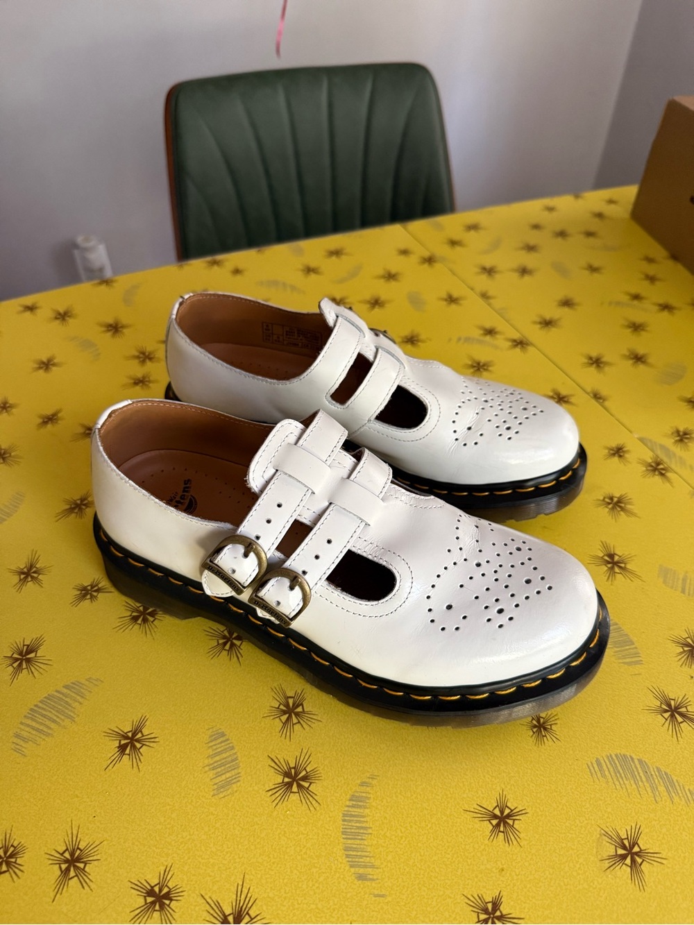 Dr. Martens 8065 White Double-Buckle Mary Jane’s